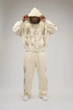 "Tatted Believer" Zip Up (Cream) - Image 2